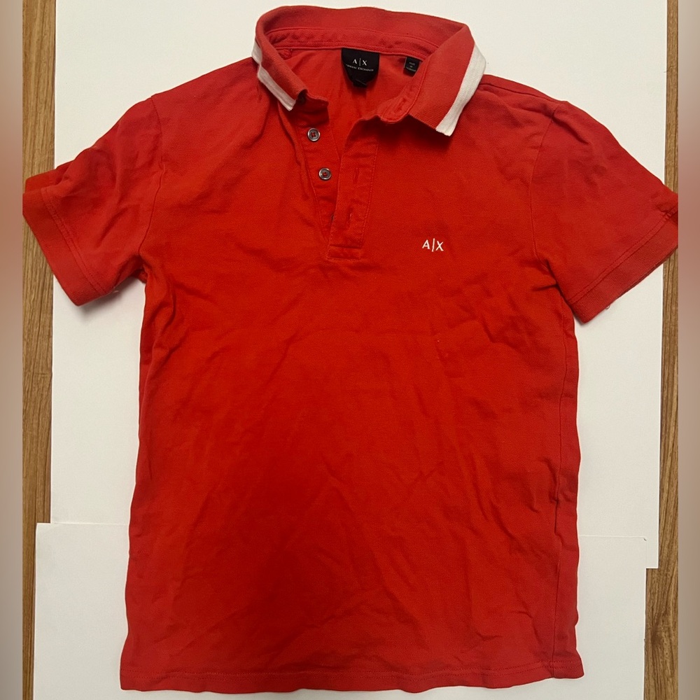 Armani Exchange Red Polo Shirt